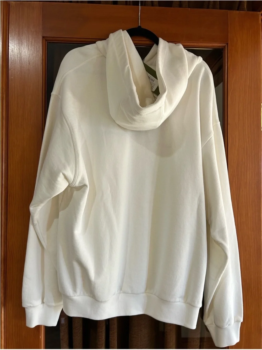 Men’s Gucci jersey/cotton hoodie, locking G graphic logo size large made Italy